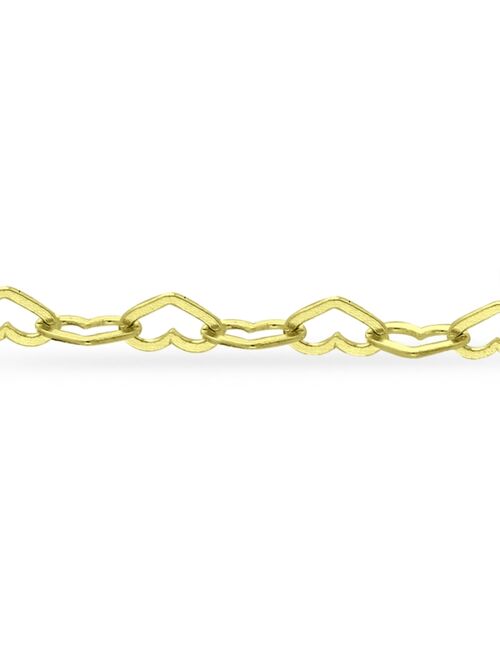 GIANI BERNINI 18K Gold over Sterling Silver Heart Chain Ankle Bracelet, also available in Sterling Silver, Created for Macy's