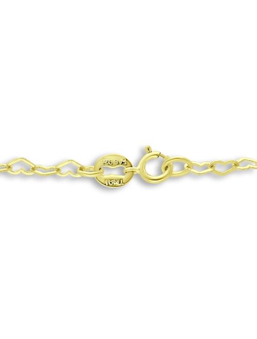 GIANI BERNINI 18K Gold over Sterling Silver Heart Chain Ankle Bracelet, also available in Sterling Silver, Created for Macy's