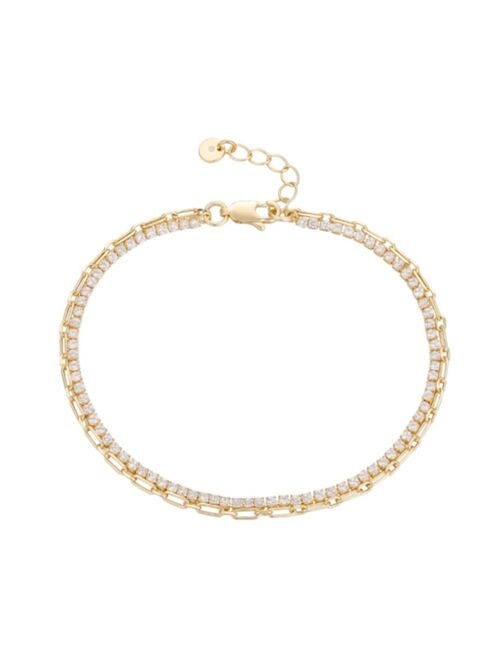 UNWRITTEN Women's Link Chain Double Strand Anklet