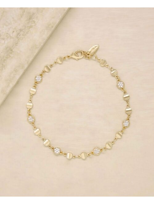 ETTIKA Simplicity Cubic Zirconia Chain Anklet