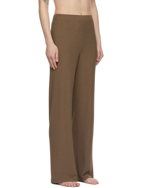 SKIMS Brown Soft Lounge Shirt & Lounge Pants Set