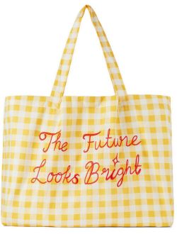 Kids Yellow Check Beach Bag