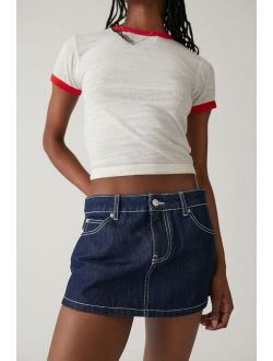 UO Oopsies Denim Micro Mini Skirt