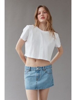 UO Oopsies Denim Micro Mini Skirt