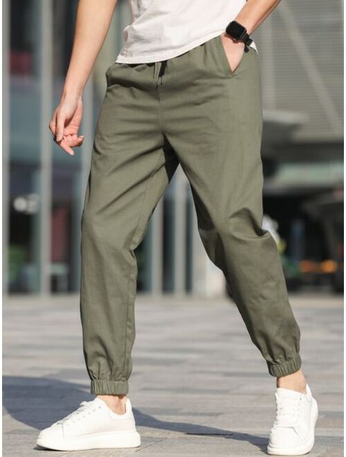 Shein Men Drawstring Waist Carrot Pants