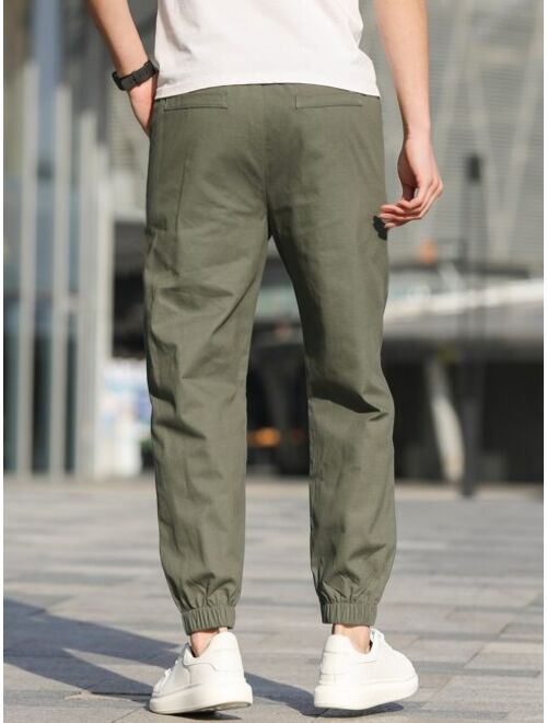 Shein Men Drawstring Waist Carrot Pants