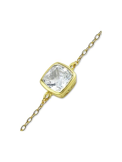 GIANI BERNINI Cubic Zirconia Bezel Ankle Bracelet, Created for Macy's