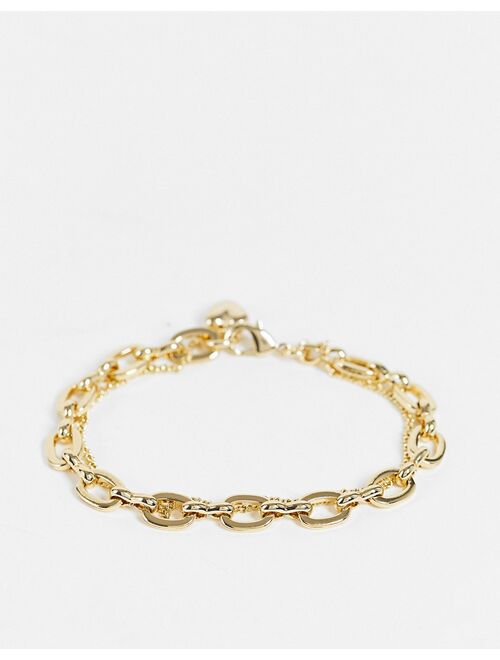 & Other Stories heart chain bracelet in gold