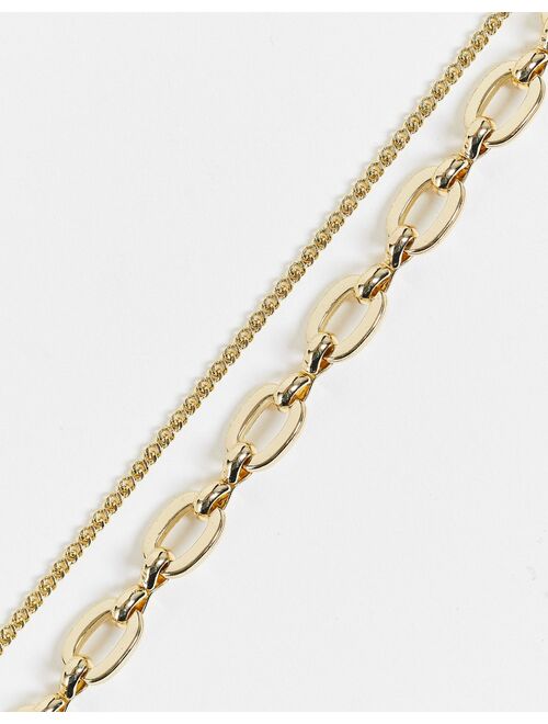 & Other Stories heart chain bracelet in gold