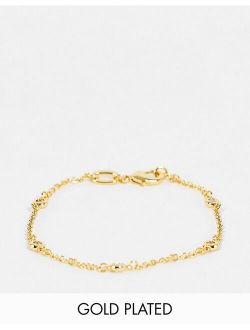 DesignB London chain and crystal bracelet in gold