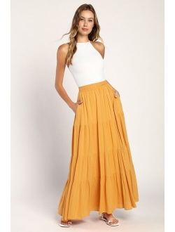 Sunset by the Sea White Embroidered Tiered Maxi Skirt