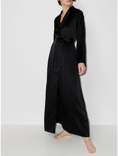 La Perla belted silk-satin robe