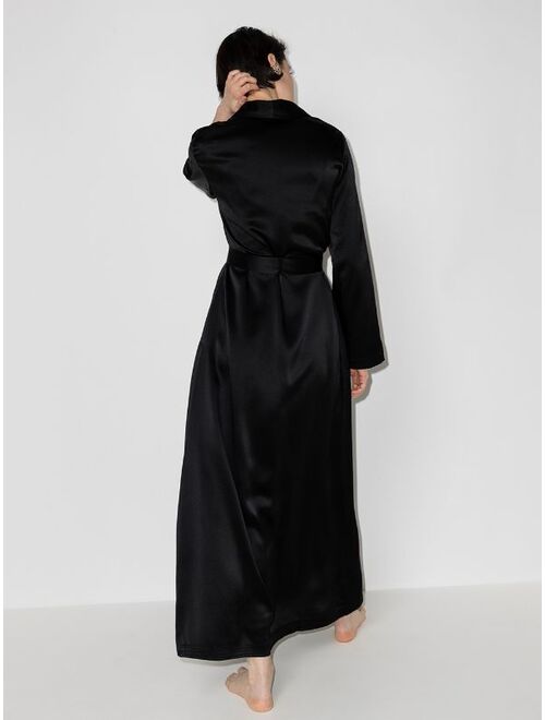 La Perla belted silk-satin robe