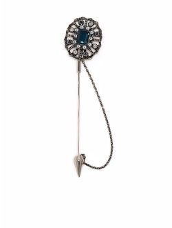 crystal-embellished brooch pin