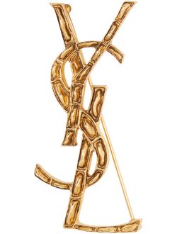 Saint Laurent Gold Opyum Crocodile Brooch