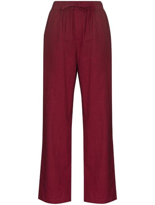 TEKLA flannel straight-leg pajama trousers