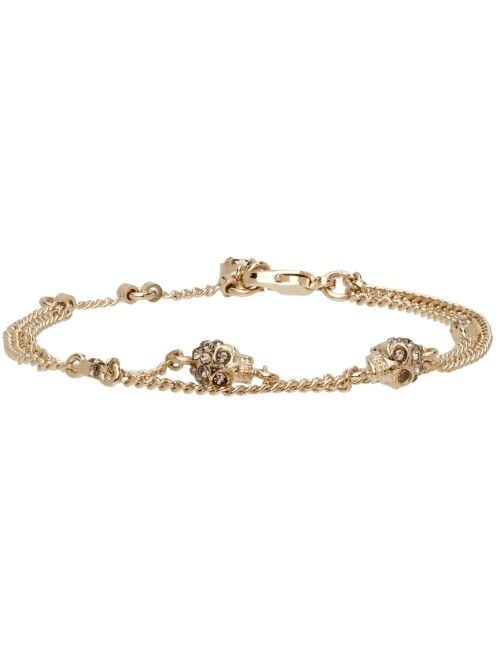 ALEXANDER MCQUEEN Gold Skull Bracelet