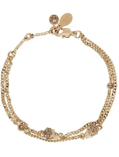 ALEXANDER MCQUEEN Gold Skull Bracelet