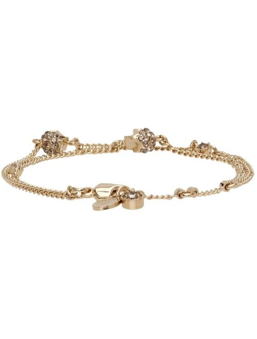 ALEXANDER MCQUEEN Gold Skull Bracelet