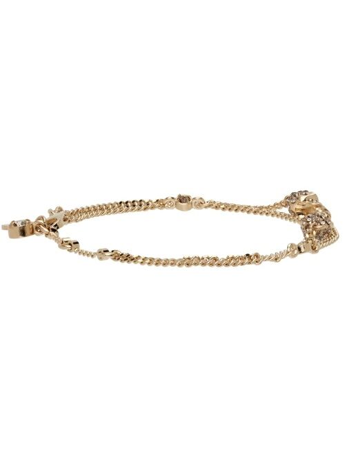 ALEXANDER MCQUEEN Gold Skull Bracelet