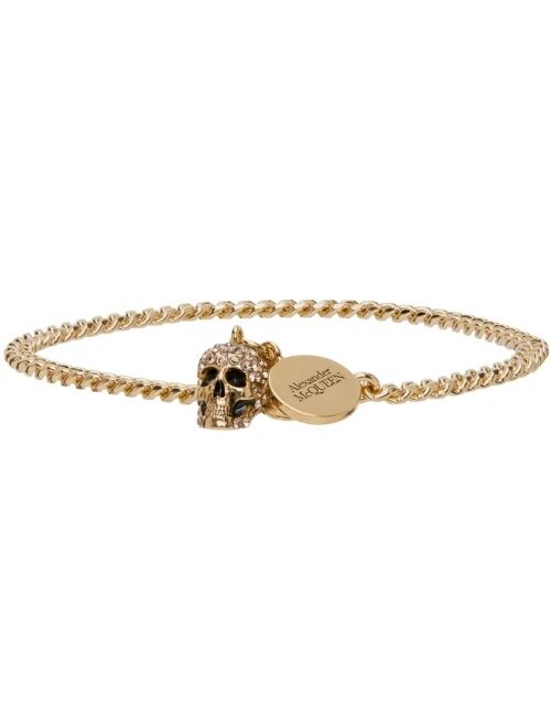 ALEXANDER MCQUEEN Gold Skull Bracelet