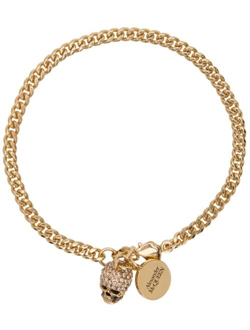 ALEXANDER MCQUEEN Gold Skull Bracelet