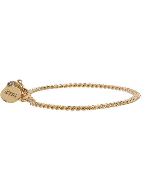 ALEXANDER MCQUEEN Gold Skull Bracelet