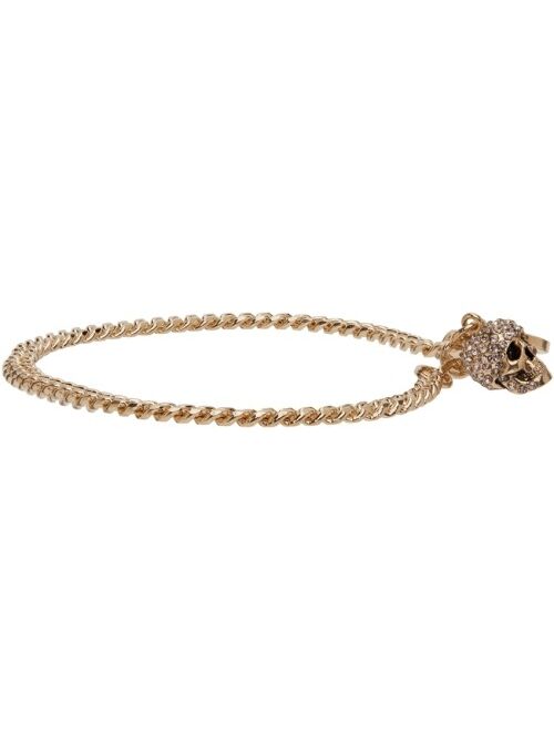 ALEXANDER MCQUEEN Gold Skull Bracelet