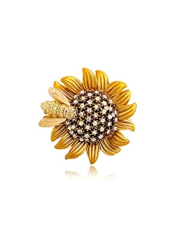 ONLYESH Costume Jewelry for Women Flower Brooch Pins for Women Fashion Crystal Broches Vintage Jewelry Broche Pins