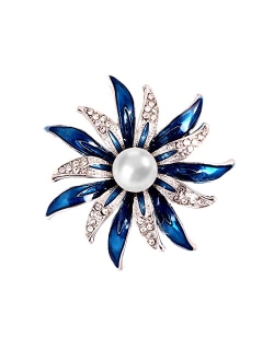 ONLYESH Costume Jewelry for Women Flower Brooch Pins for Women Fashion Crystal Broches Vintage Jewelry Broche Pins