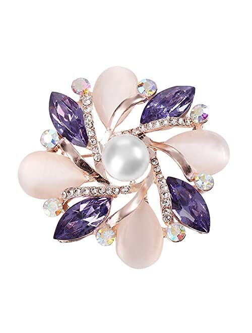 ONLYESH Costume Jewelry for Women Flower Brooch Pins for Women Fashion Crystal Broches Vintage Jewelry Broche Pins