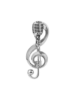 MZHSMZHR Microphone Music Note Brooch Pins broches Jewelry for Women Cute pins Fashion Jewelry Brooch Simple Accessories Gifts for Party New Year' s Gifts