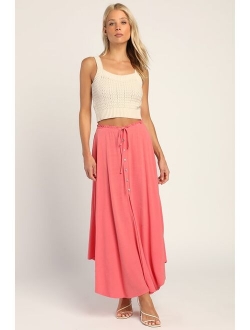 Best Beginnings Ivory Button-Front Midi Skirt