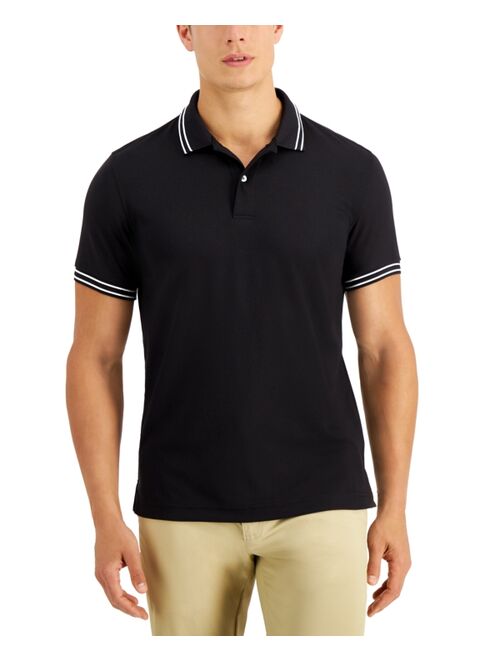 Club Room Men's Performance Stripe Polo, Created for Macy's