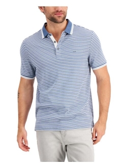 Men's Greenwich Modern-Fit Stripe Polo Shirt, Created for Macy's