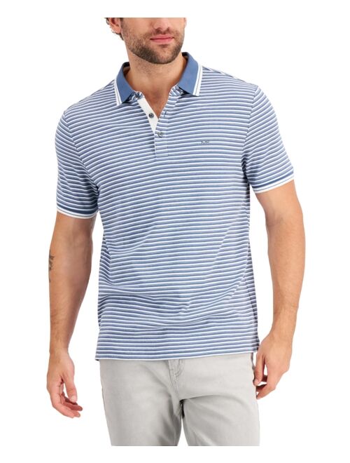 Michael Kors Men's Greenwich Modern-Fit Stripe Polo Shirt, Created for Macy's