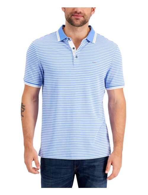 Michael Kors Men's Greenwich Modern-Fit Stripe Polo Shirt, Created for Macy's