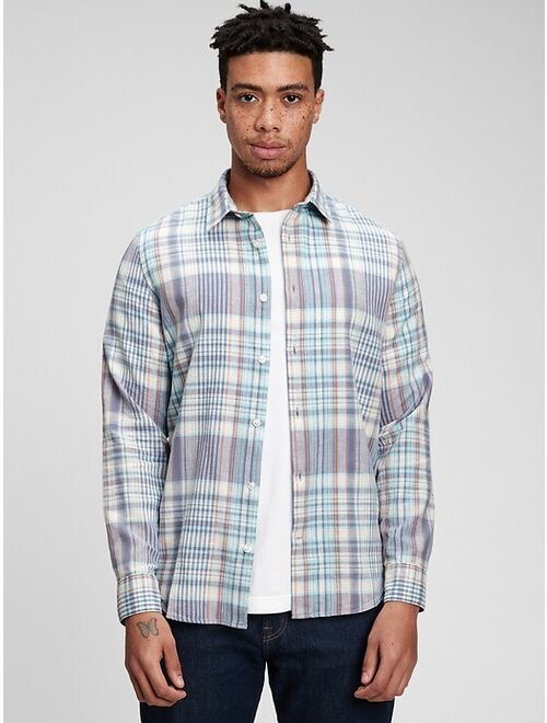 Gap Plaid Shirt in Linen-Cotton