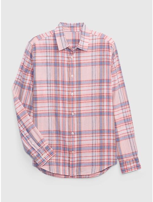 Gap Plaid Shirt in Linen-Cotton