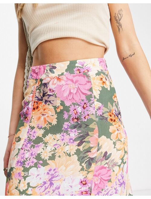 Nobody's Child Sara floral print multicolored midi skirt