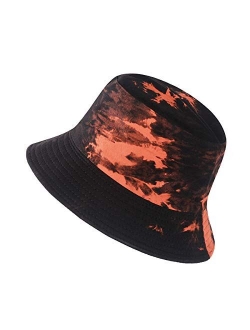 XUYI Cotton Bucket Hats Unisex Tie Dye Hat Outdoor Summer Cap Hiking Beach Sports