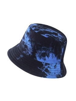 XUYI Cotton Bucket Hats Unisex Tie Dye Hat Outdoor Summer Cap Hiking Beach Sports