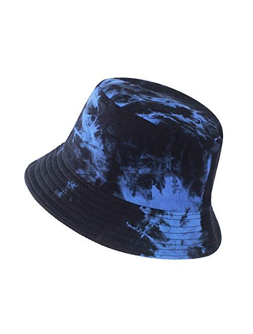 XUYI Cotton Bucket Hats Unisex Tie Dye Hat Outdoor Summer Cap Hiking Beach Sports