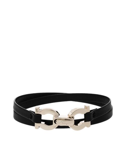 Salvatore Ferragamo Gancini leather bracelet