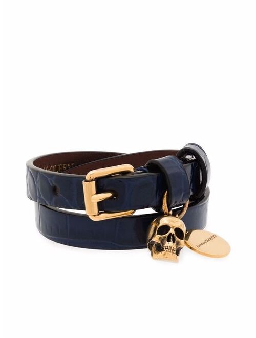 Alexander McQueen skull charm wrap bracelet