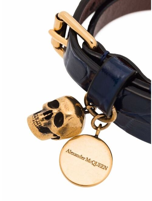 Alexander McQueen skull charm wrap bracelet