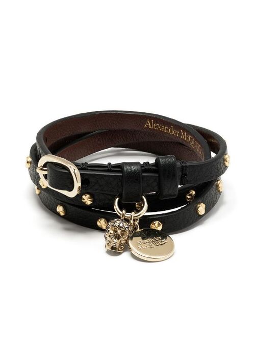 Alexander McQueen skull stud wraparound bracelet