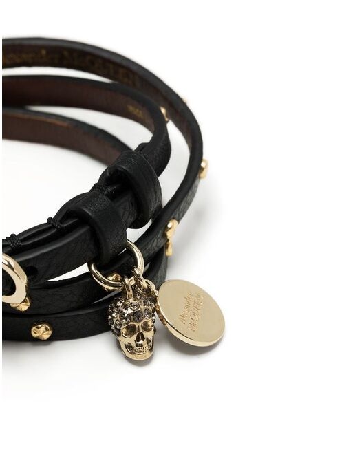 Alexander McQueen skull stud wraparound bracelet