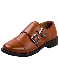 Josmo Boy’s Dress Shoes – Double Monk Strap Cap Toe Oxford Loafers (Little Kid/Big Kid)