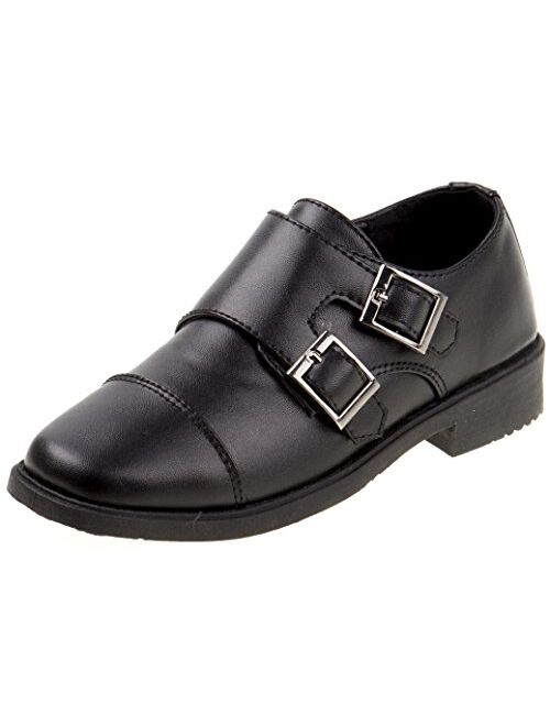 Josmo Boy’s Dress Shoes – Double Monk Strap Cap Toe Oxford Loafers (Little Kid/Big Kid)